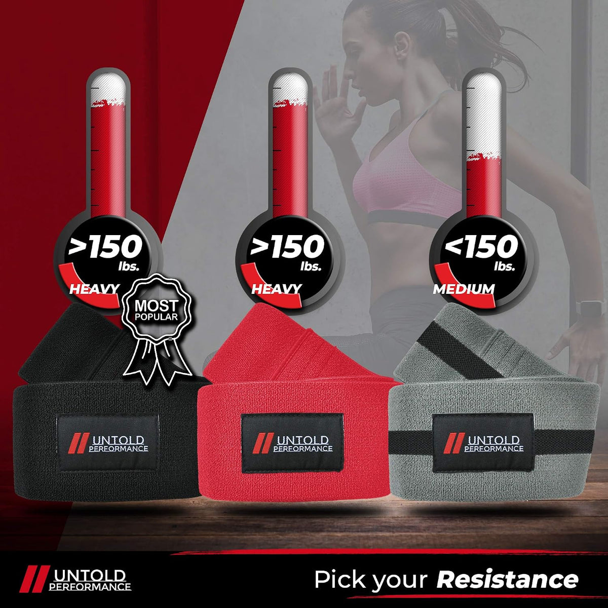 Heavy Resistance Bands - Hip Bands for Working Out, Premium Exercise Bands Resistance, Durable Resistance Bands for Strength, Flexibility & Glute Workouts