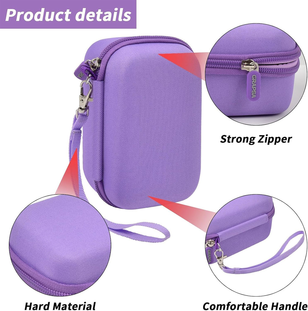Digital Camera Case for Travelers & Vloggers, Case Only, Purple