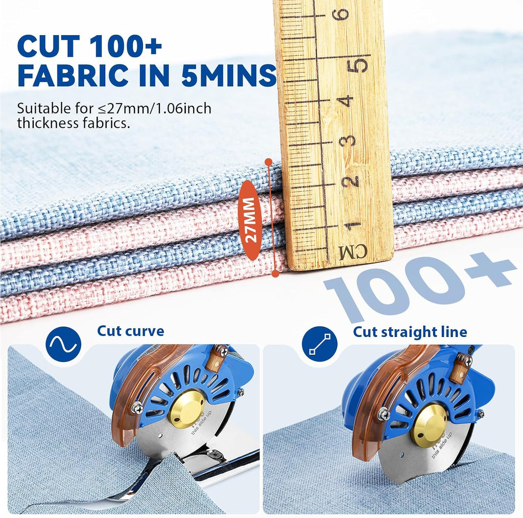 BAOSHISHAN 100mm Plug-in Electric Fabric Rotary Cutter Heavy Duty