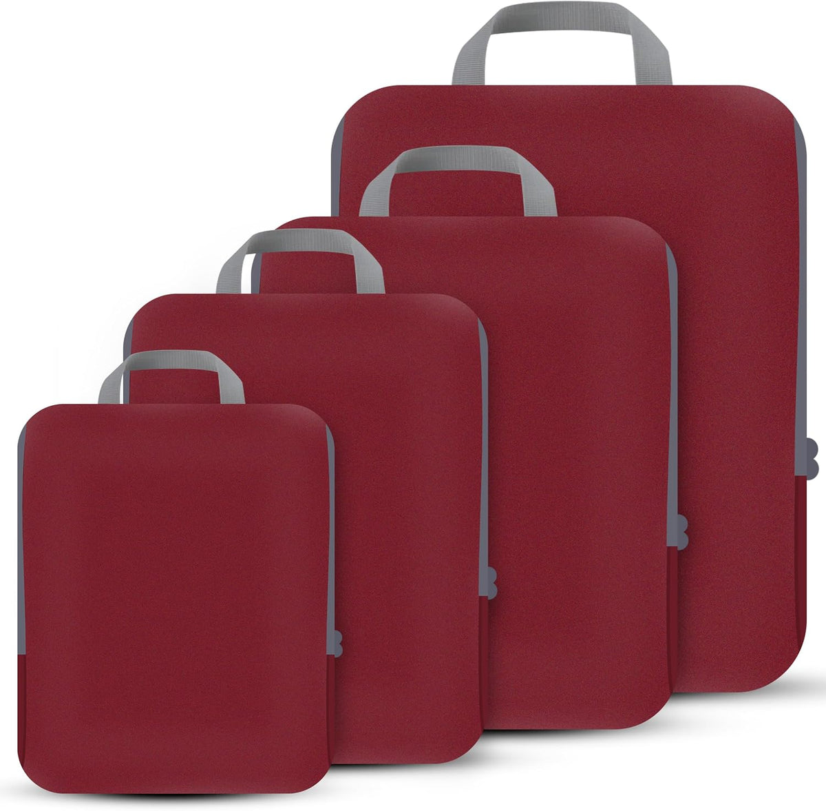 PANDA JOYS 4 Set Compression Packing Cubes Travel - Travel Accessories Expandable Packing Organizers for Carry On - Essentials Luggage Bags - Dark Blue