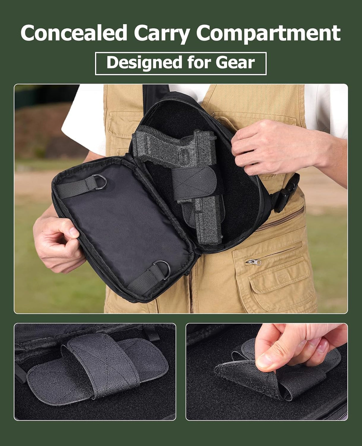 NOOLA Fanny Pack for Men Women with Extender Strap, Crossbody Waist Bag