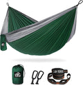 Camping Hammock 500 lb Capacity – Portable Double Hammock with Tree-Friendly Straps and Carabiners, Lightweight for Backpacking, Hiking, Travel, Beach, Backyard