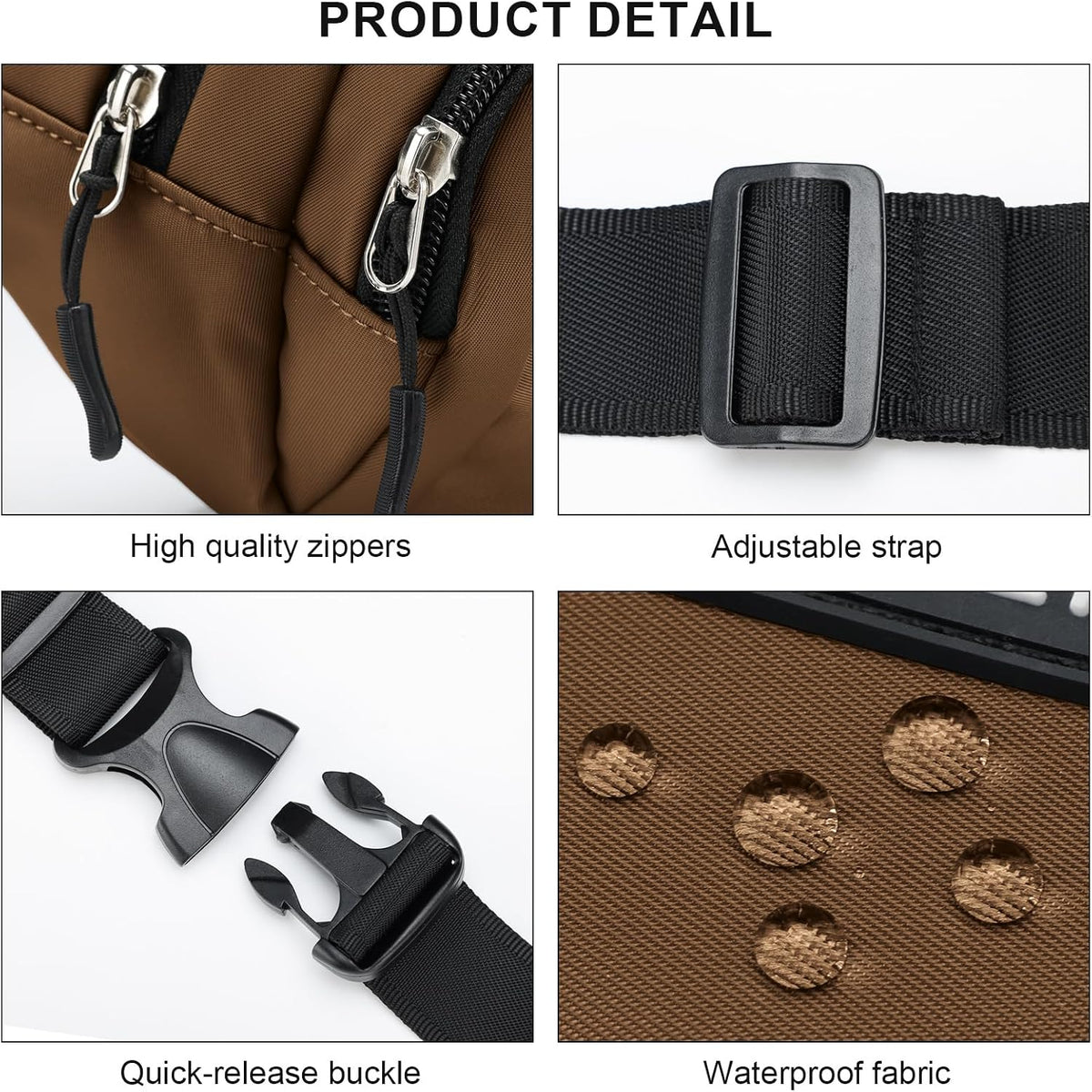Fanny Pack Men Women Plus Size with Extender Strap 70" Waist Bag