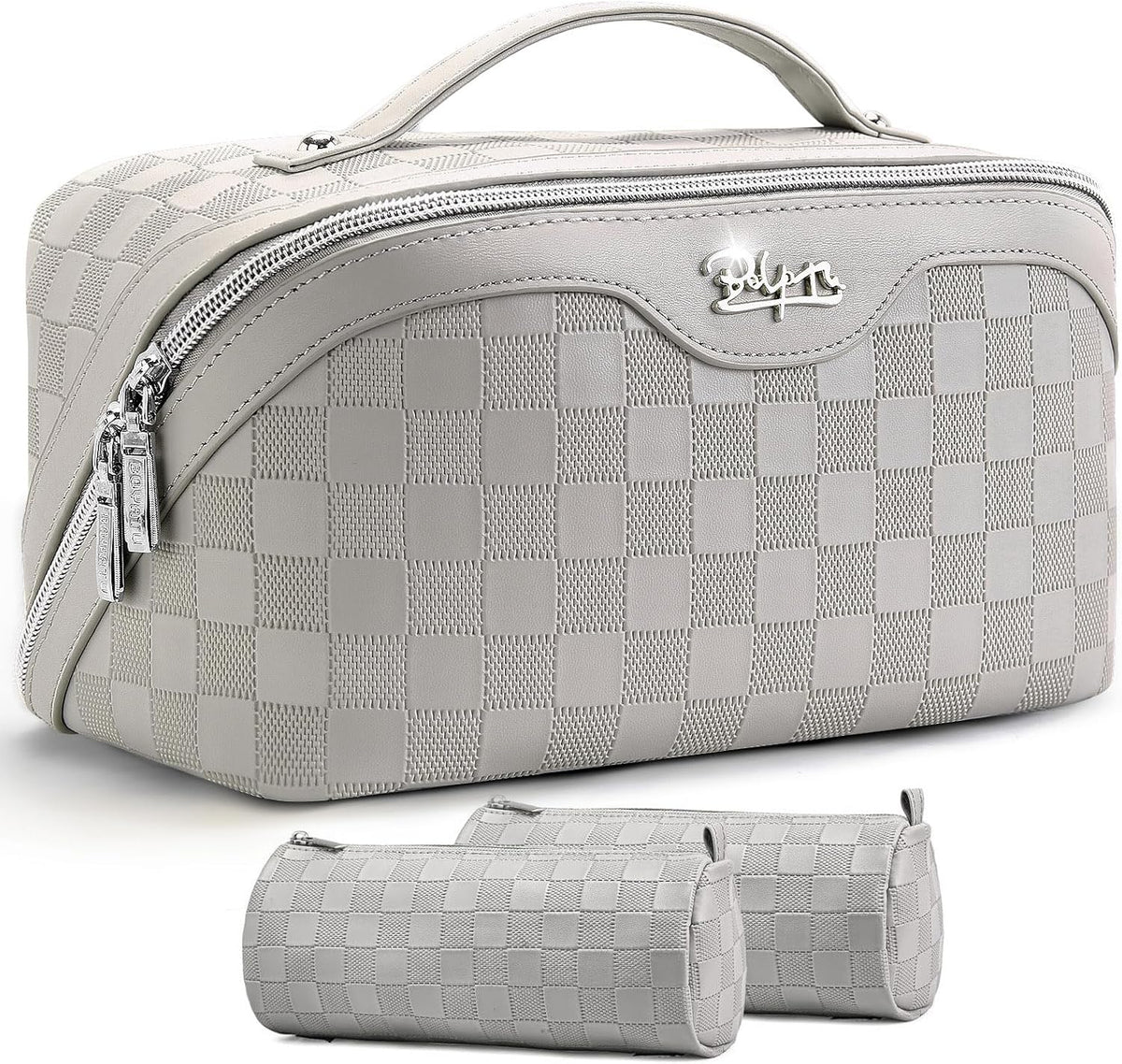 BOYATU Travel Makeup Bag Organizer: 3 Pcs Large Cosmetic Bags Set for Women
