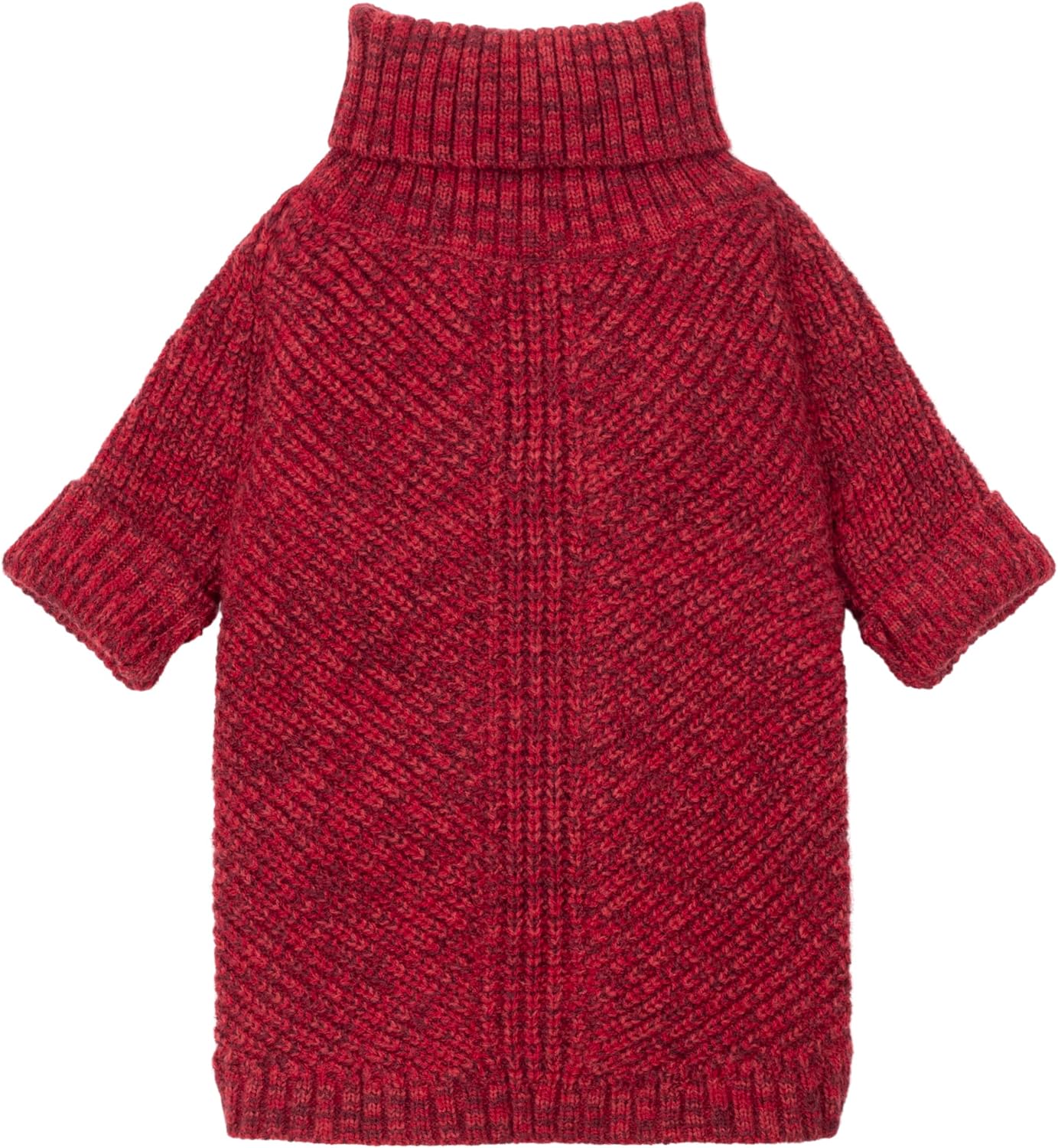 Fitwarm Knitted Turtleneck Dog Sweater, Thermal Dog Winter Clothes for Small Dogs Boy Girl, Holiday Pet Outfit, Heather Dark Red, Medium
