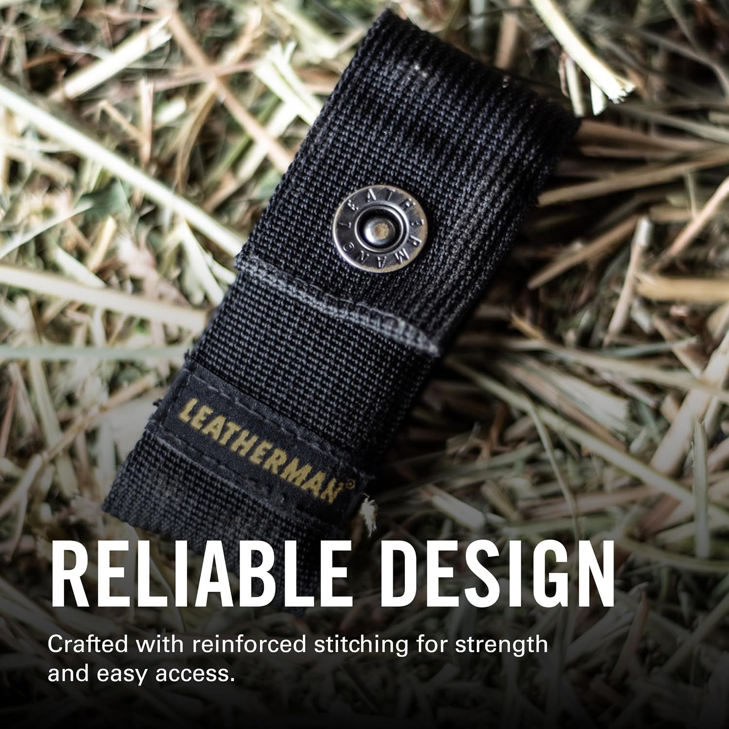 LEATHERMAN Premium Nylon Sheath, 3.25-4.5 Inch Multi-Tools, Black, Medium