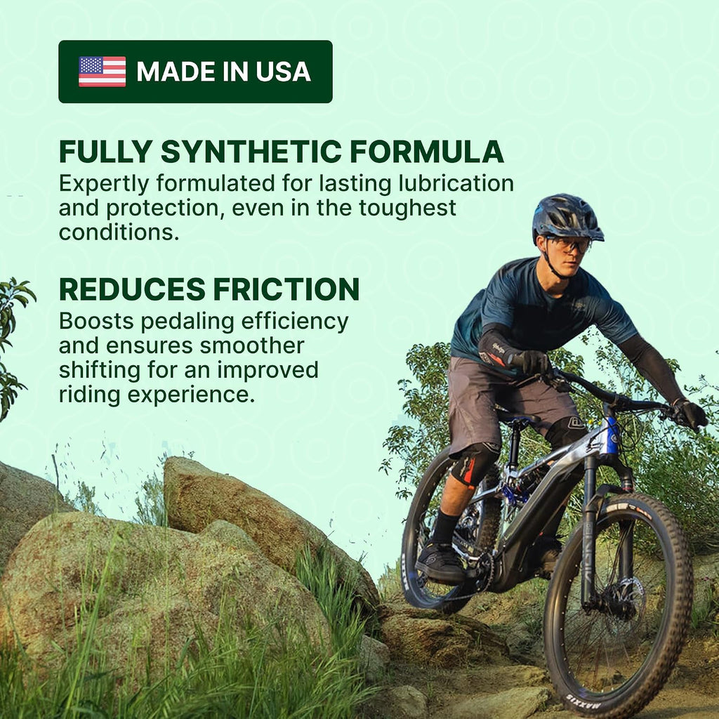 All-Purpose Bicycle Chain Oil, Fully Synthetic, Special Blend Formula for All-Weather Lubrication, Water Resistance, & Top Performance, Ideal for Road, Mountain, & Hybrid Bikes in All Condition