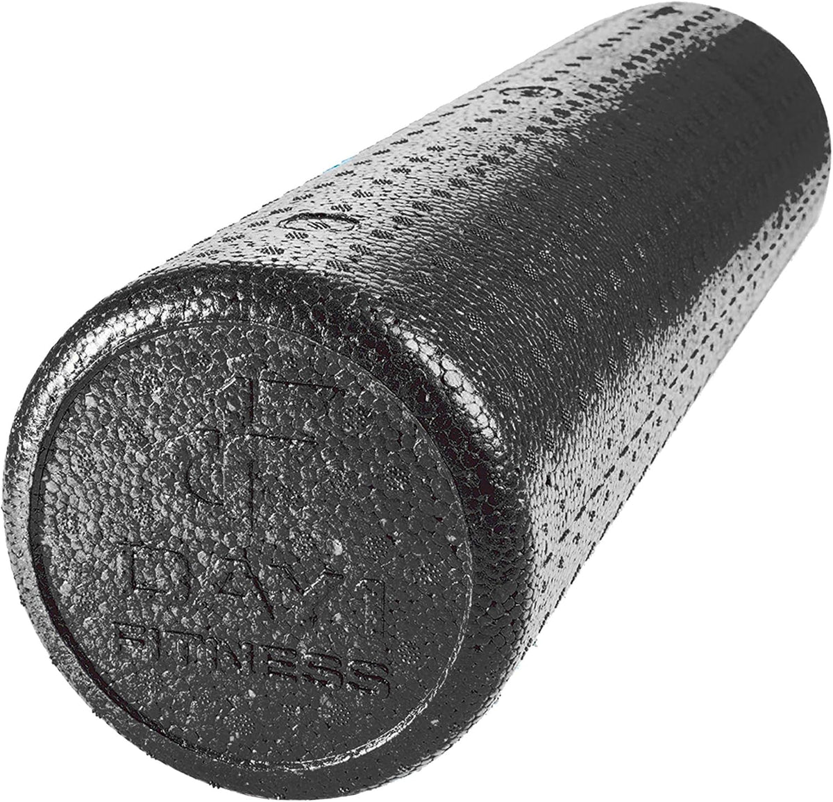 Day 1 Fitness High Density Muscle Foam Rollers - Sports Massage Rollers for Stretching, Physical Therapy, Deep Tissue, Myofascial Release - Ideal for Exercise and Pain Relief - Solid Black, 12"