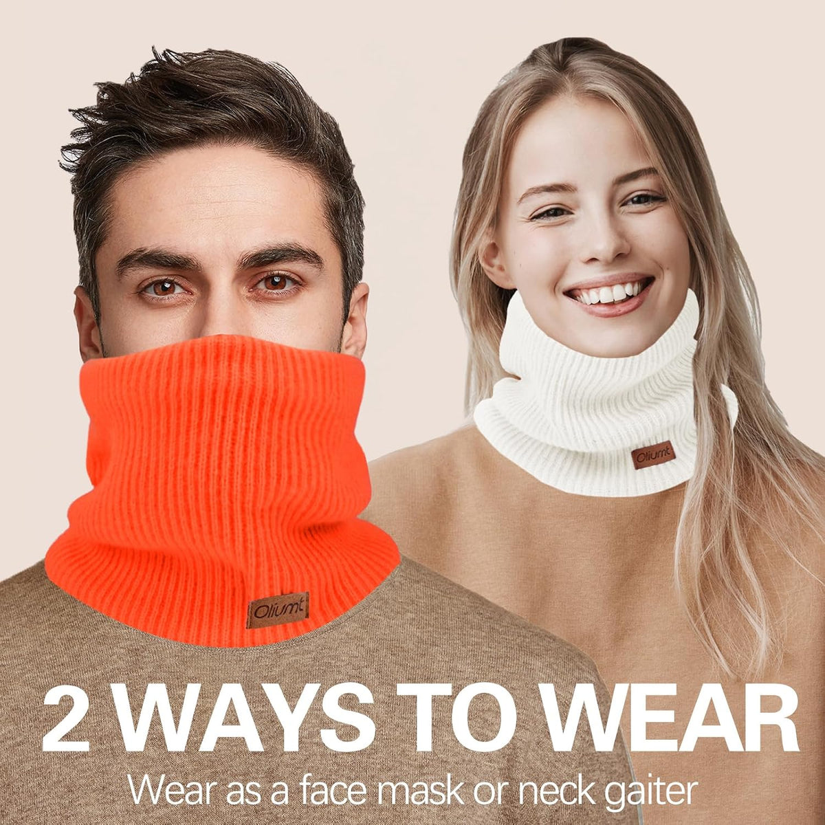 Neck Warmer for men,Winter Neck Gaiters Face Scarf Women Windproof Warm Fleece Scarves Gaiter for Cold Weather