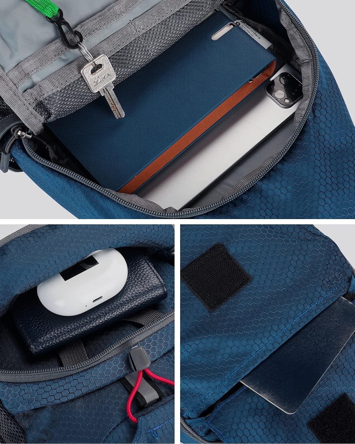 WATERFLY Packable Sling Backpack Lightweight Crossbody Bag Travel Daypack