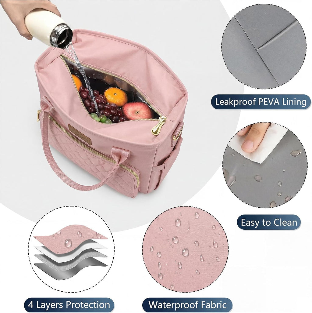 MIYCOO Insulated Lunch Bag Women, Large Tote Lunch Box for Work, 18L