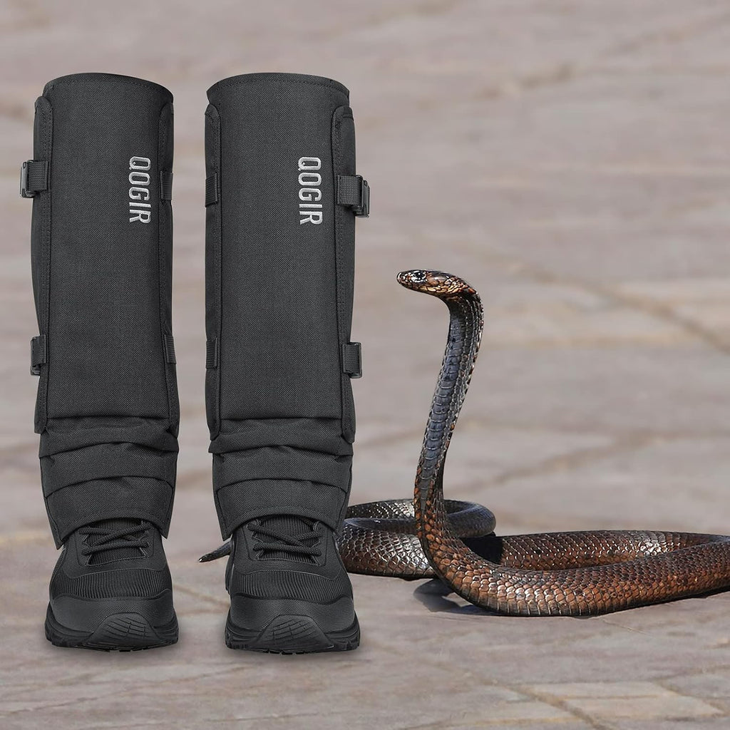 QOGIR Snake Gaiters for Hunting: Durable Snake Guards, Snake Gaiter Leggings for Men & Women, Snake Bite Protection for Lower Legs, Snake Proof Gaiters with Adjustable Size