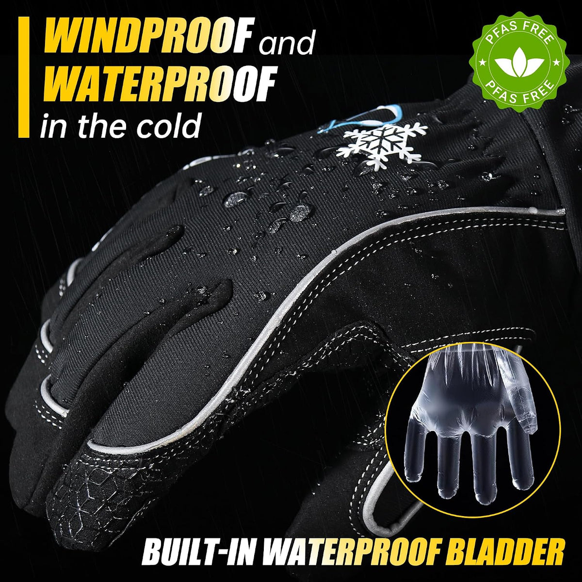 HANDLANDY Winter Work Gloves, 3M Thinsulate Waterproof Insulated Glove for Men Women