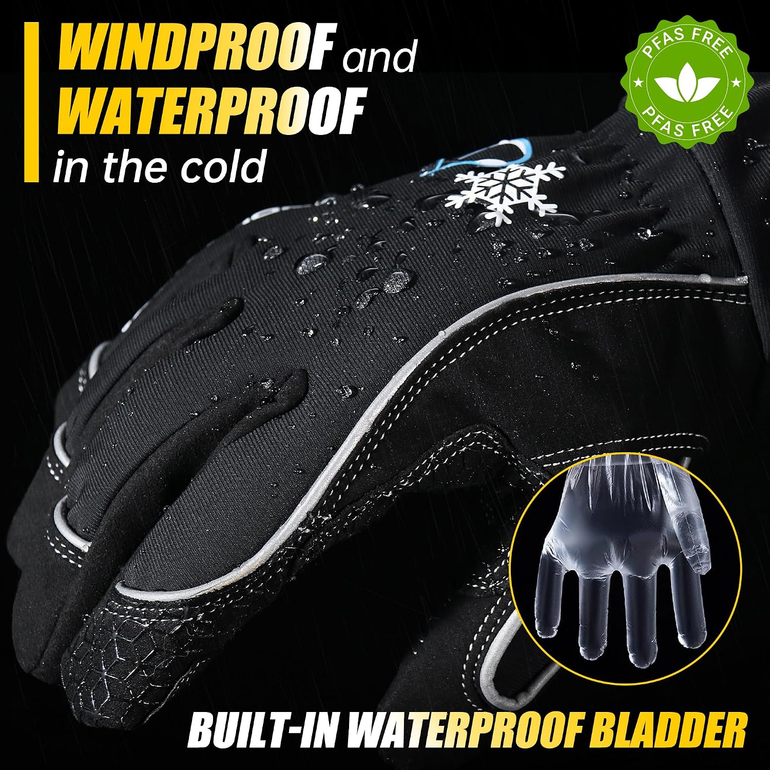 HANDLANDY Winter Work Gloves, 3M Thinsulate Waterproof Insulated Glove for Men Women