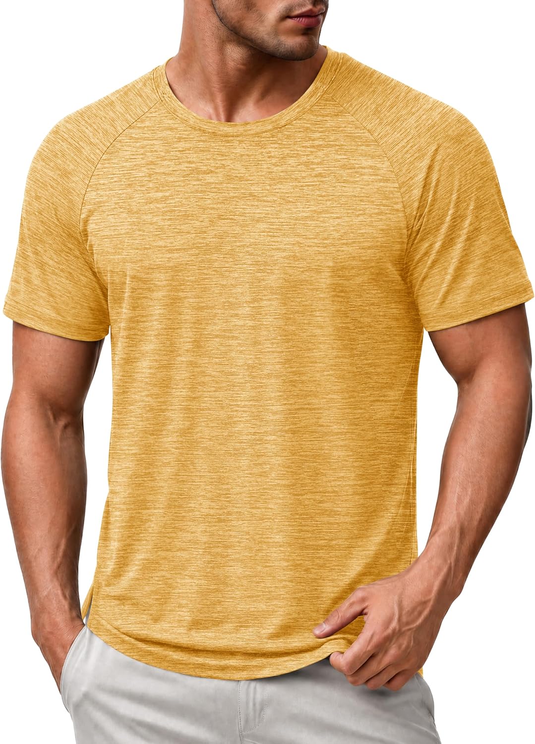 MAGCOMSEN Mens Athletic Shirts Quick Dry Short Sleeve Workout Wicking Shirt