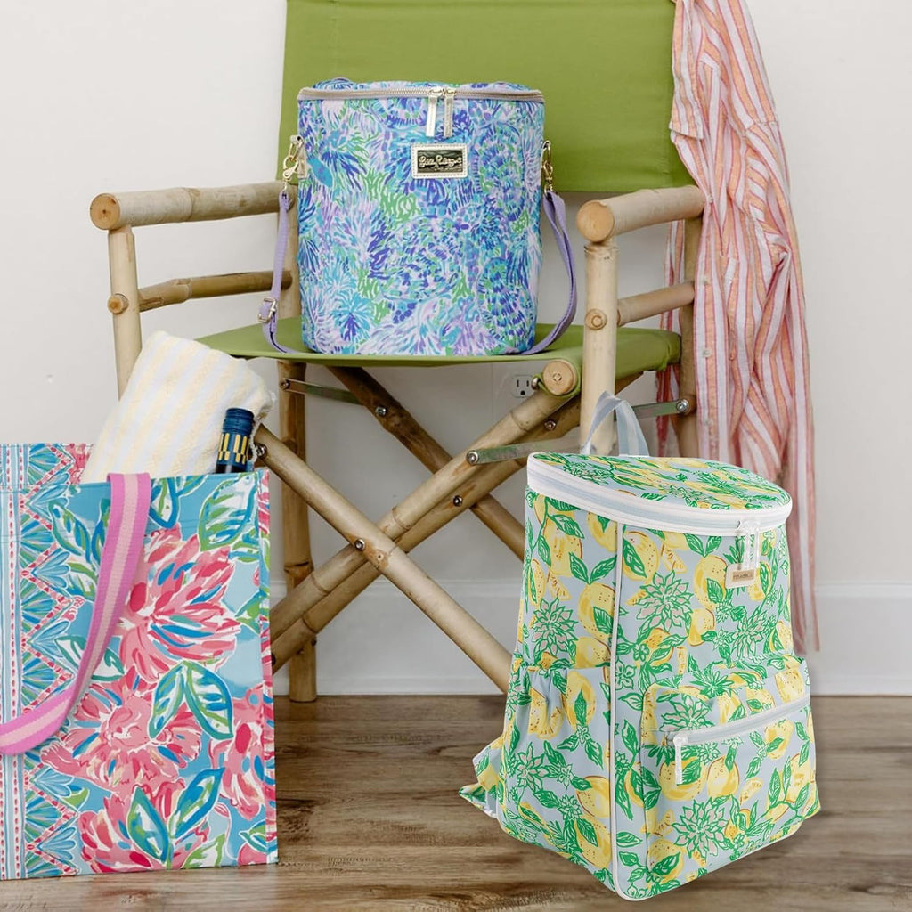 Lilly Pulitzer Insulated Backpack Cooler, Make Lemonade