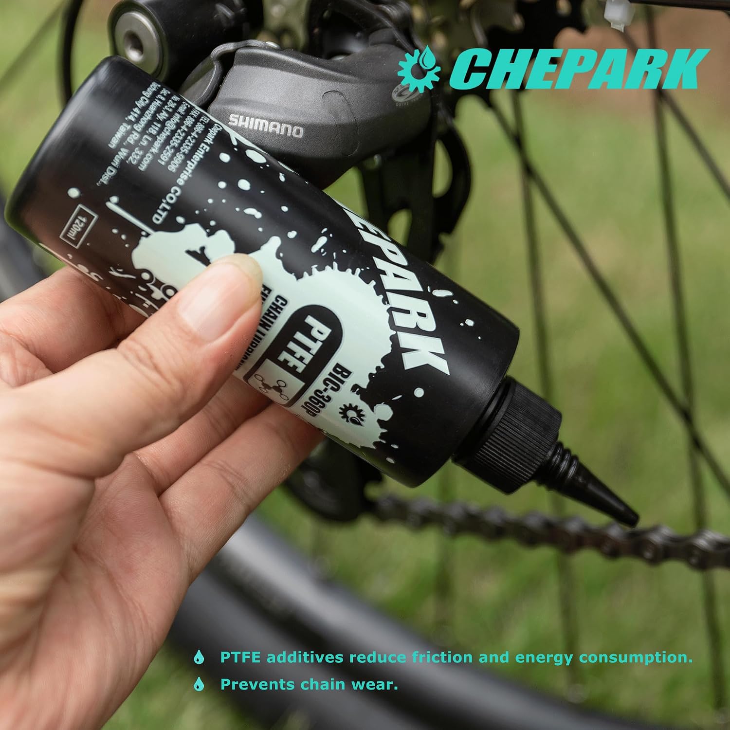 CHEPARK Bike Drivetrain cleaning & lubricating Essentials Kit with Bicycle Degreaser,Bicycle Lubricant Brush Tool- Bicycle Maintenance for Mountain Road Bikes (360P)