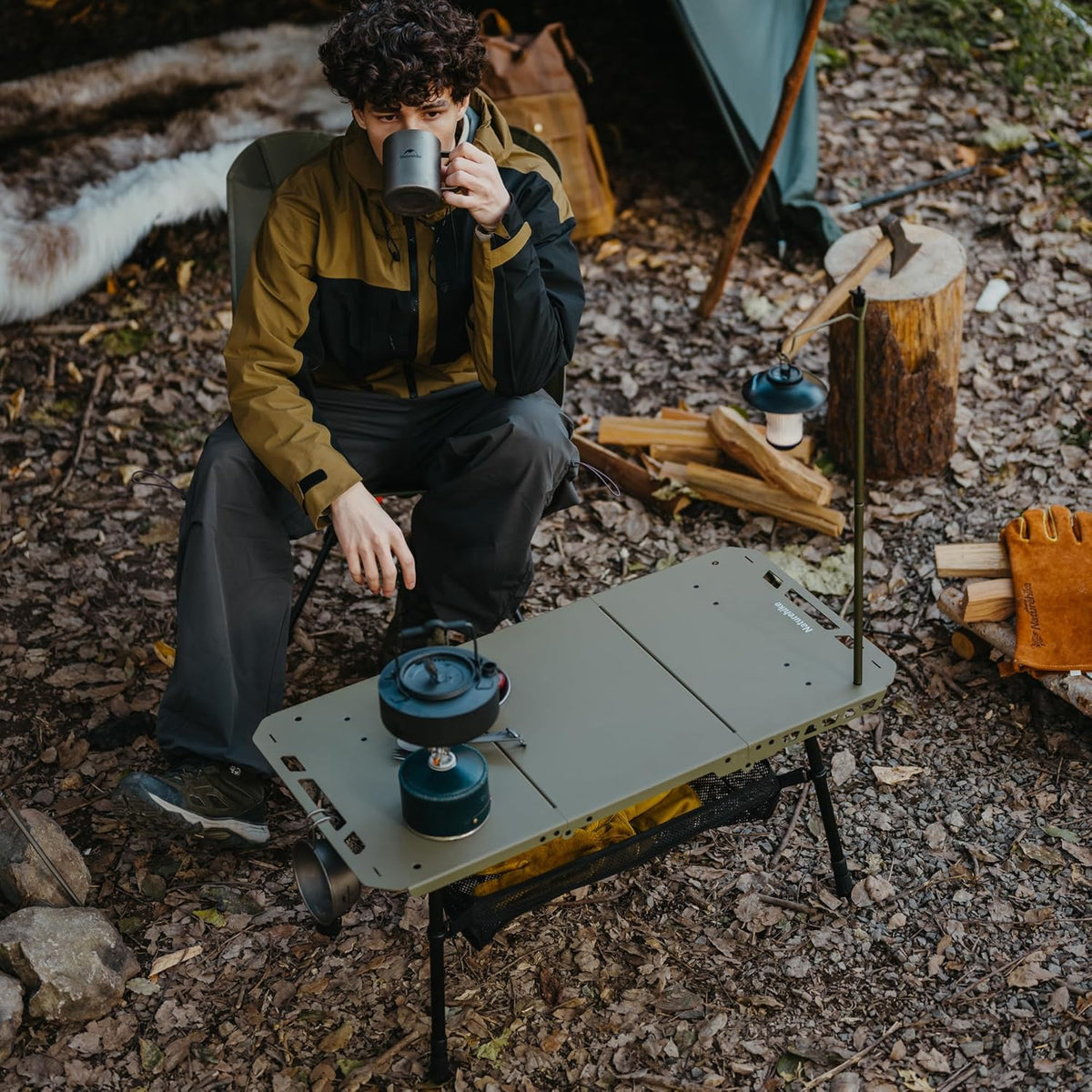 Naturehike Tactical Camping Table - Adjustable Height, 5.7 lbs, Quick Setup