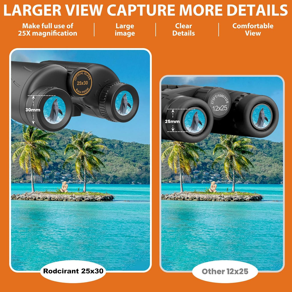 HD Binoculars 25x30 for Adults with Phone Adapter,Tripod and Tripod Adapter