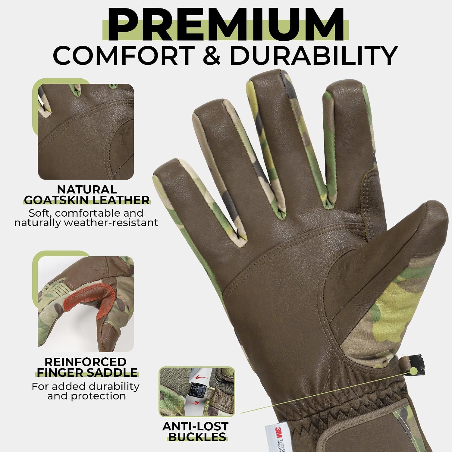 HANDLANDY Winter Work Gloves, 3M Thinsulate Waterproof Insulated Glove for Men Women