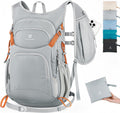 BECOJADDE 20L Hiking Backpack Lightweight Travel Backpacks Water-Resistant Daypack Fits Cycling Helmets for Men Women for Daily Outdoor Camping, Mist Gray