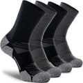 CWVLC Crew Hiking Socks, Cushion, Moisture Wicking, Arch Compression Boot Socks