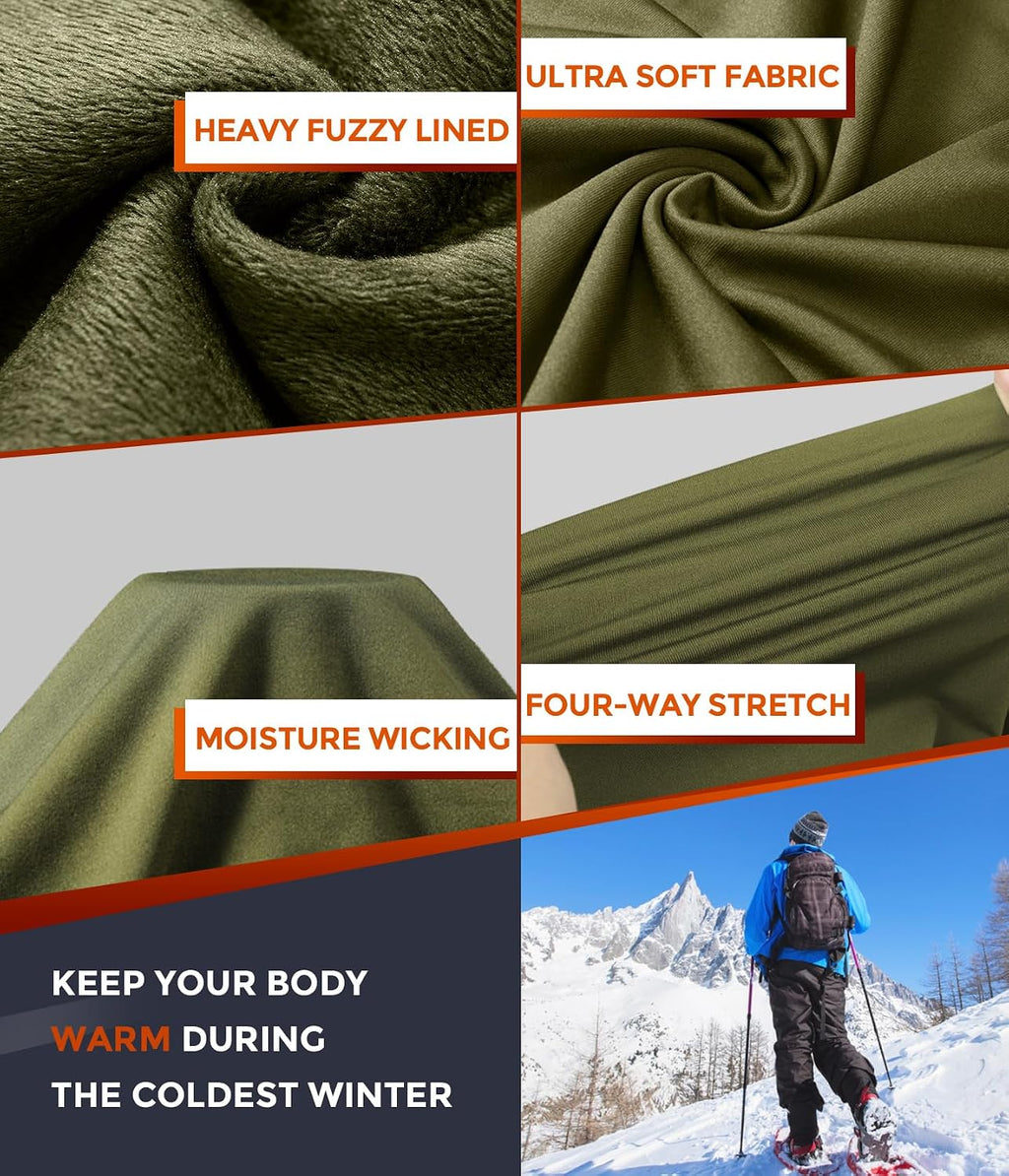 Mens Thermal Underwear Long Johns Set Cold Weather Hunting Base Layer