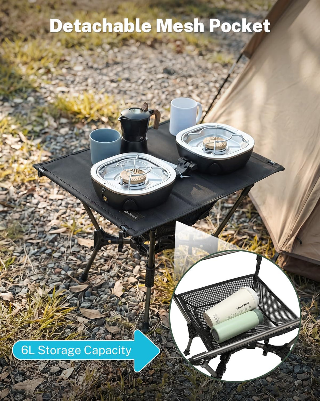 Gonex Portable Camping Table, Lightweight Foldable Camp Side Table