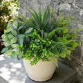 Hrobek Outdoor Faux Plants UV Resistant Fake Greenery for Outside Planter