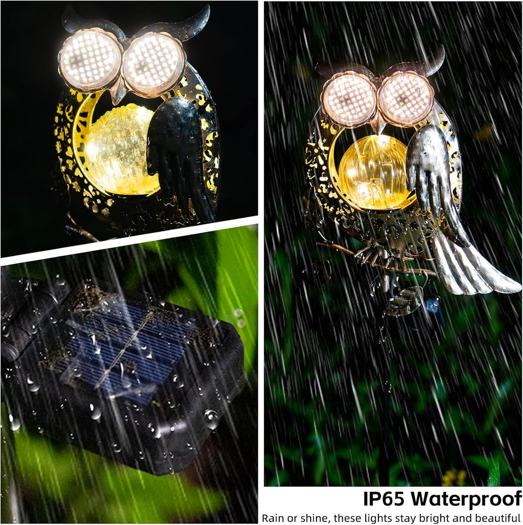 SRNPMIU Solar Lights Outdoor Decor, Solar Owl Yard Decorations Outdoor