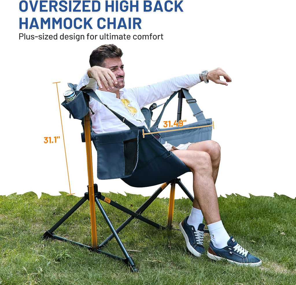 TIMBER RIDGE Hammock Camping Chair, Oversized Swinging Chair, 400lbs Load