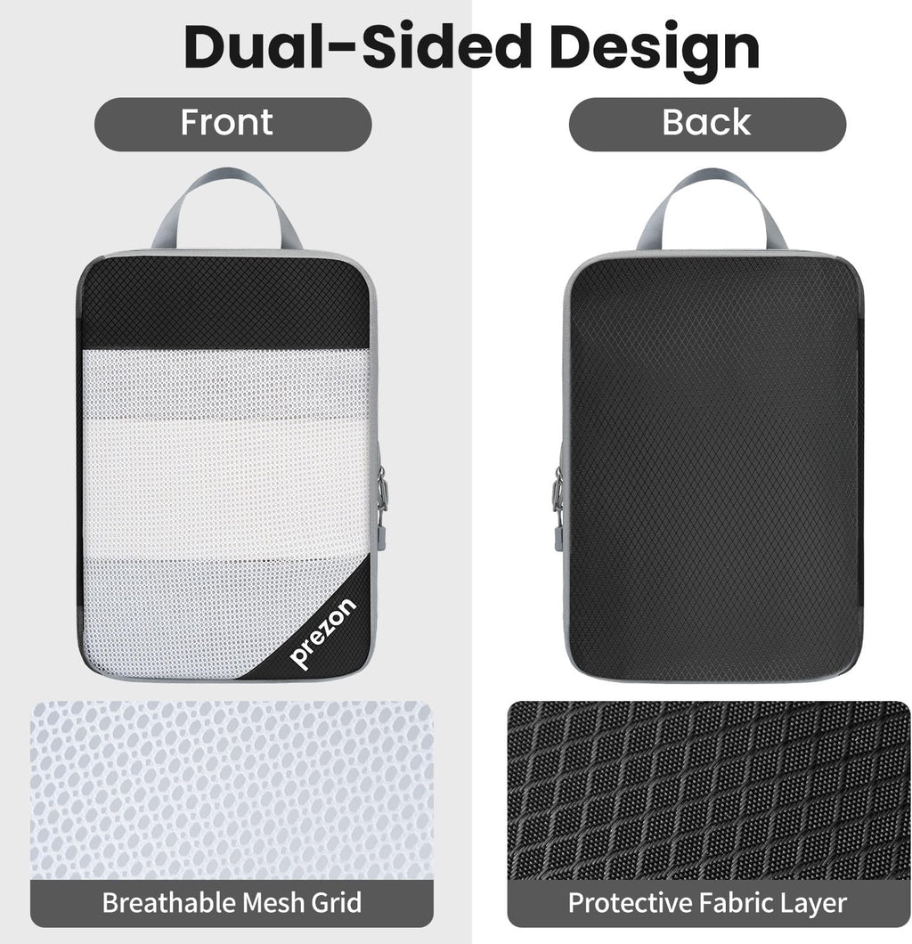 Compression Packing Cubes for Travel, Lightweight Vacation Travel Essentials, Travel Accessories for Suitcase Organizer Bags Set, Durable Luggage Organizer
