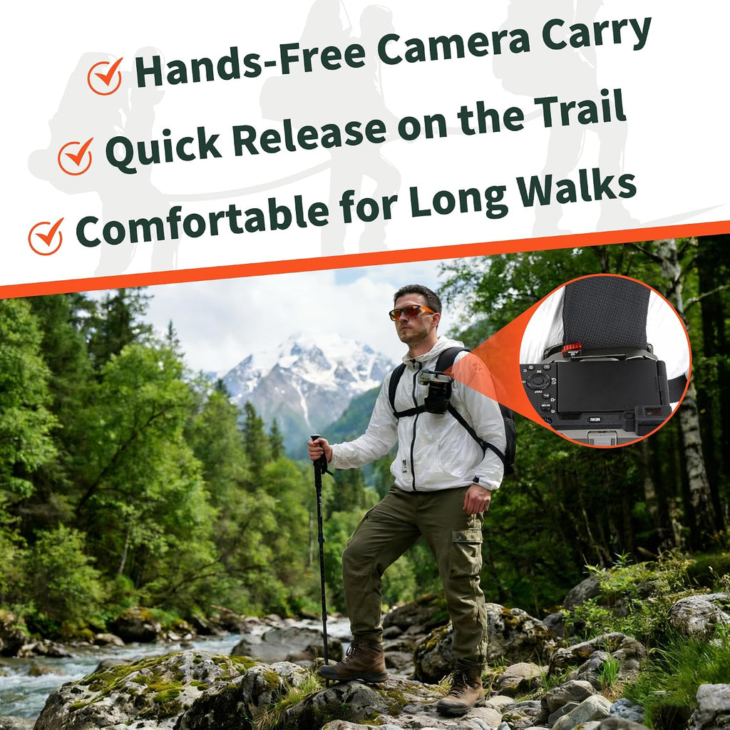 Camera Backpack Clip Arca-Style Quick Release Anti-Drop Dual-Lock