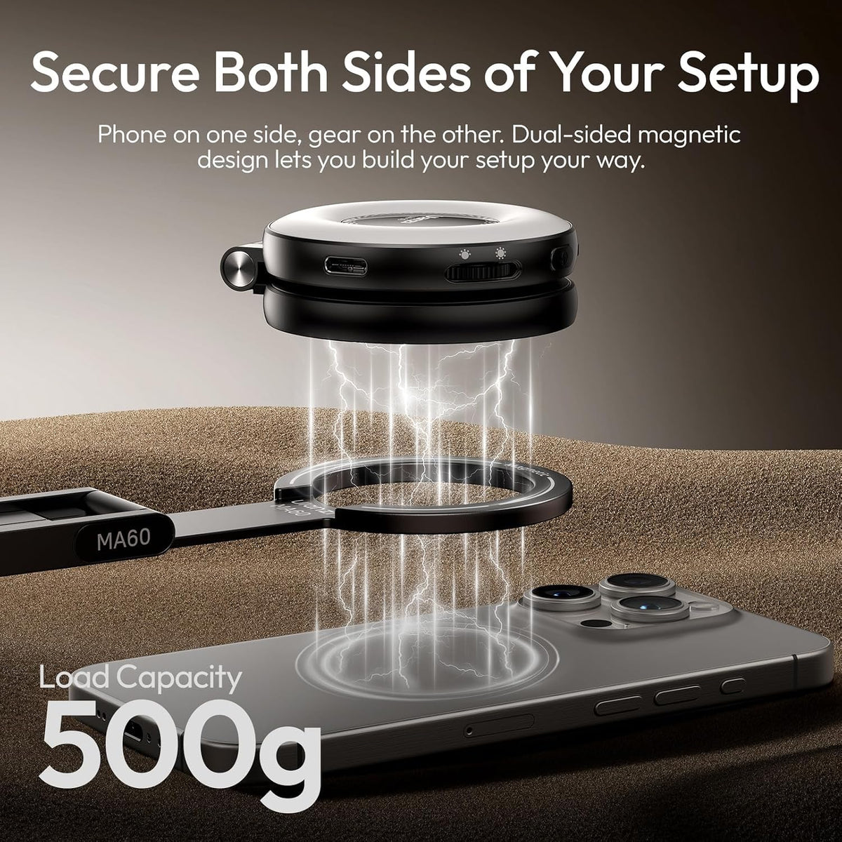 ULANZI MA60 Magnetic Phone Tripod Stand for iPhone 17 16 15 14 13 - Ultra