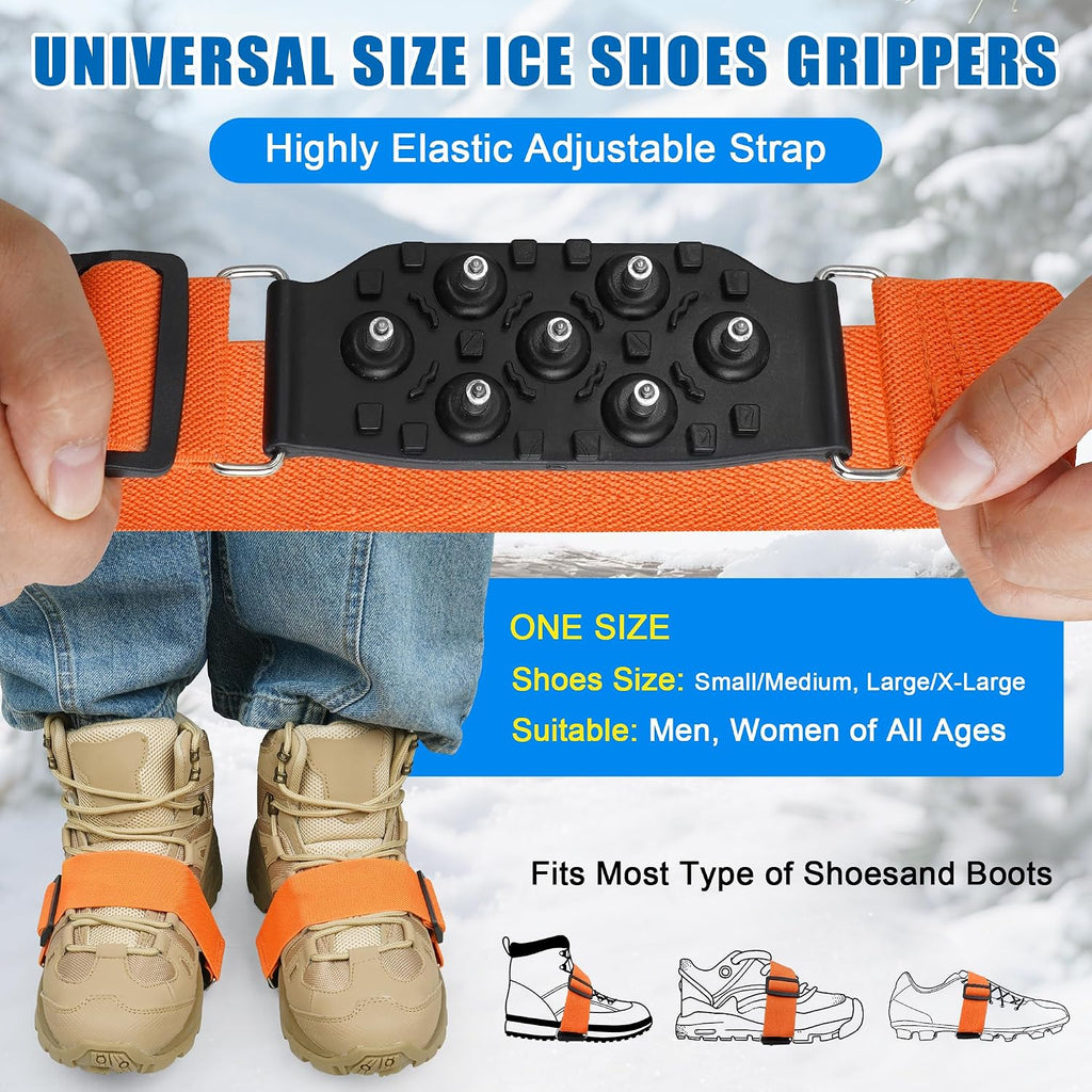 Mid-Sole Ice Cleats for Boots and Shoes Snow Traction Anti Slip Ice Crampon