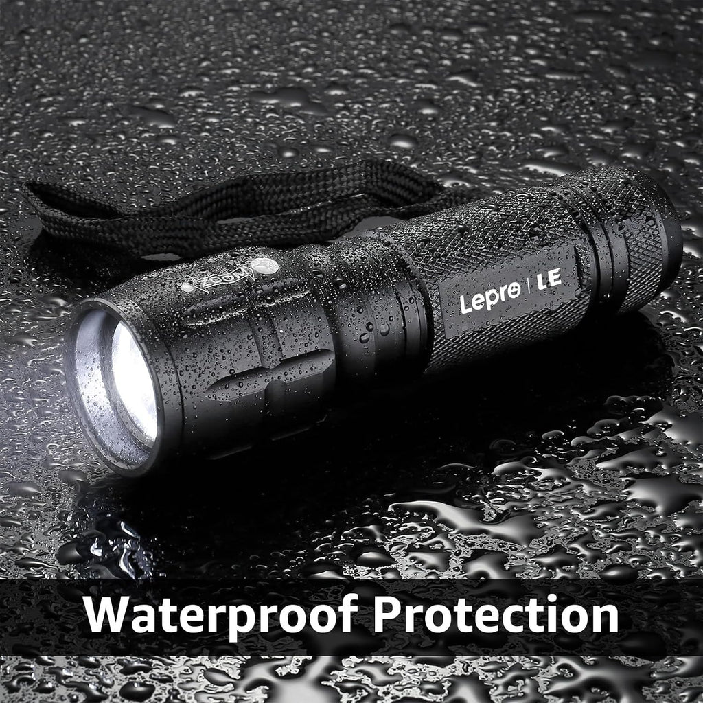 Lepro Lighting Ever LED Flashlight, High Lumens Waterproof Adjustable Focus
