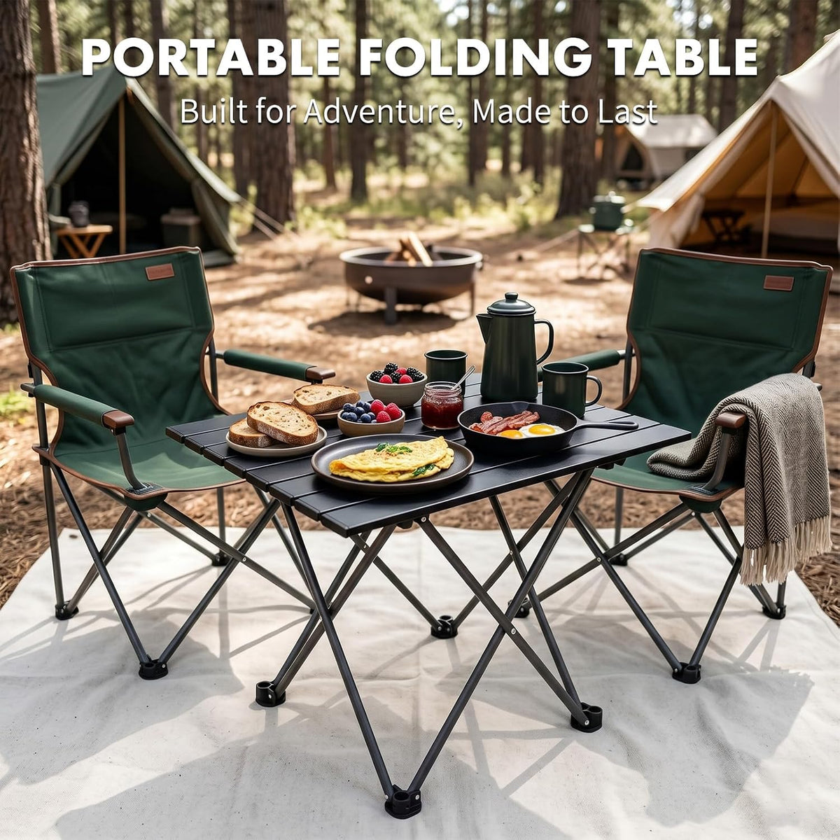 ShellKingdom Portable Camping Table for Picnic, Outdoor BBQ, Cooking, Beach
