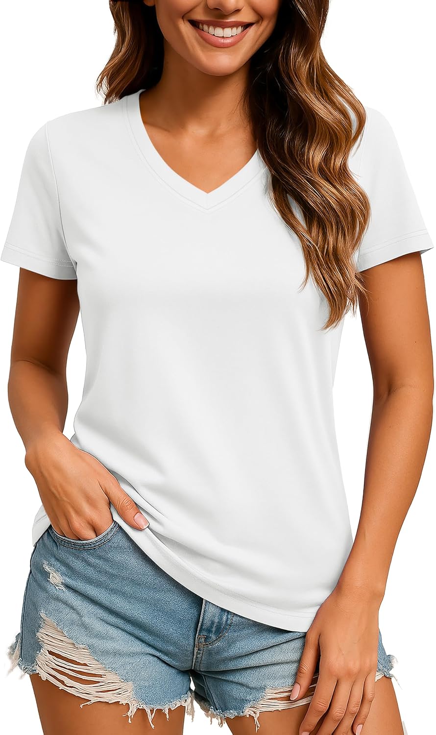 TACVASEN Women's V-Neck T Shirt Short Sleeve UPF 50+ Quick Dry Workout Tops