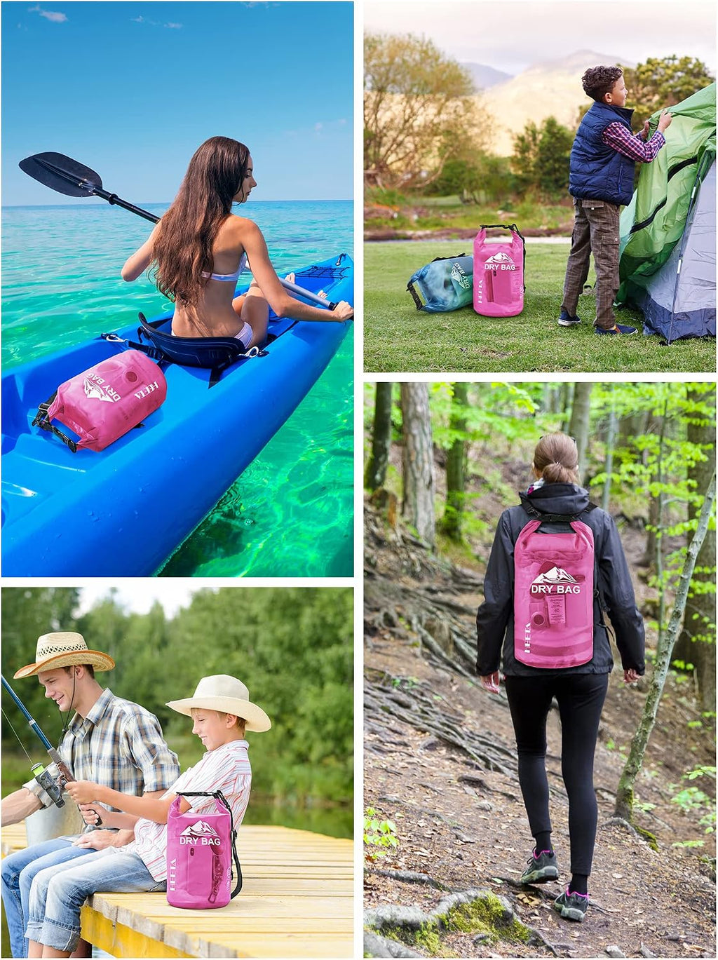 HEETA Dry Bag Waterproof Backpack with Phone Case 5L/10L/20L/30L/40L