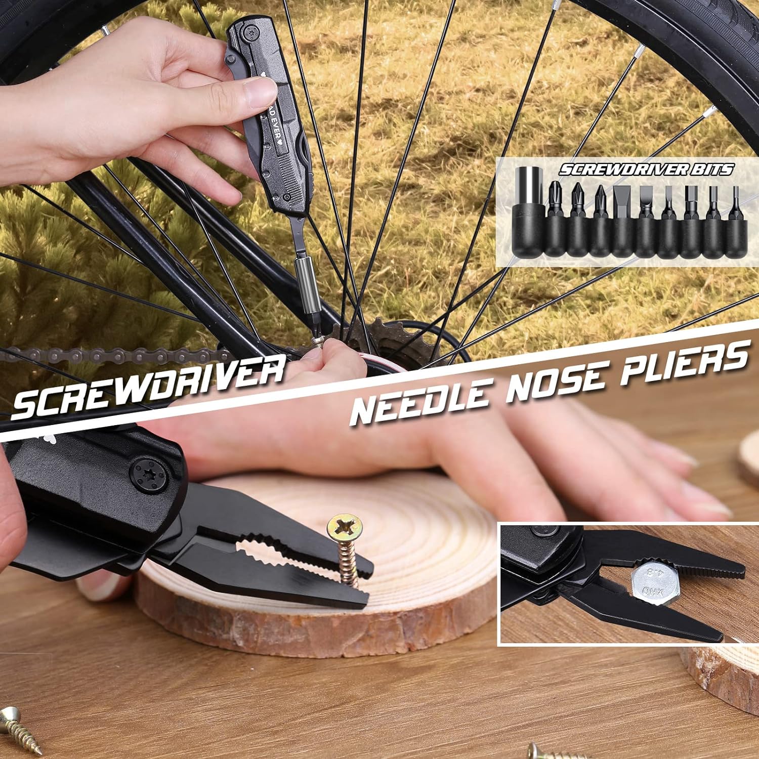 Dad Gifts from Daughter Son Wife Kids,BEST DAD EVER Multitool Knife,Christmas Birthday Father Day for Dad Step New Dad,Unique Camping Hunting Cycling Gift Ideas