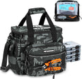 KastKing BaitSpace Tackle Bag with Removable Bait Binder, 4 Tackle Boxes