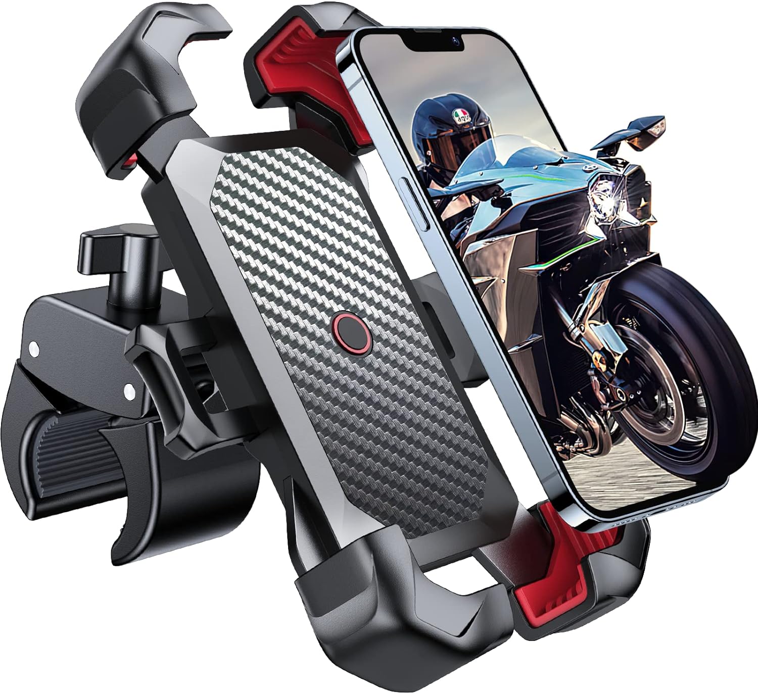 JOYROOM Motorcycle Phone Mount, [1s Auto Lock][100mph Military Anti-Shake] Bike Phone Holder for Bicycle, [10s Quick Install] Handlebar Phone Mount, Compatible with iPhone, Samsung, All Phone, Yellow