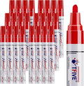 TFIVE Red Paint Pens Permanent Markers, 24 Pcs Oil Based Paint Markers