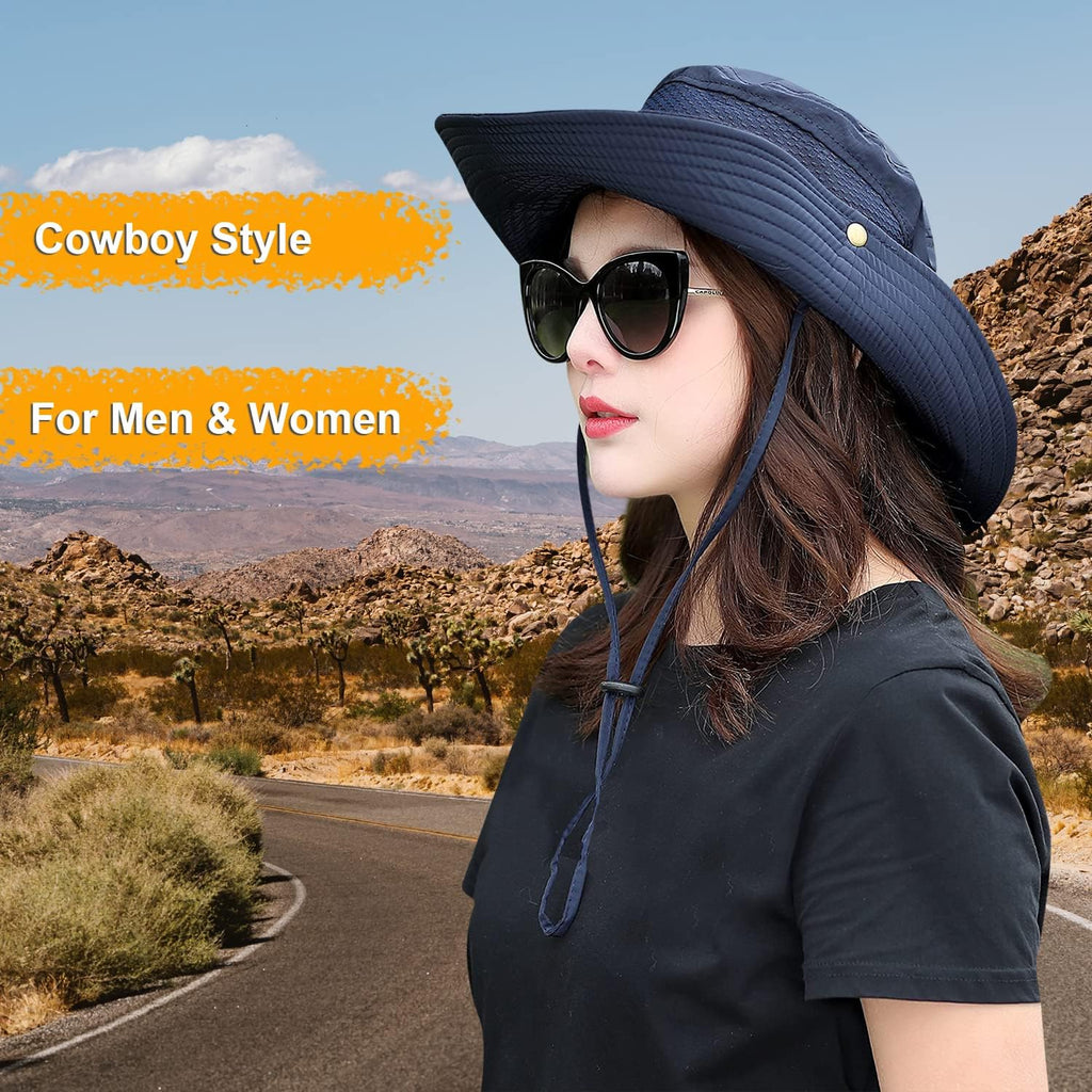 HUAMULAN Wide Brim Sun Hat for Women Men Summer UV Protection Bucket Hats
