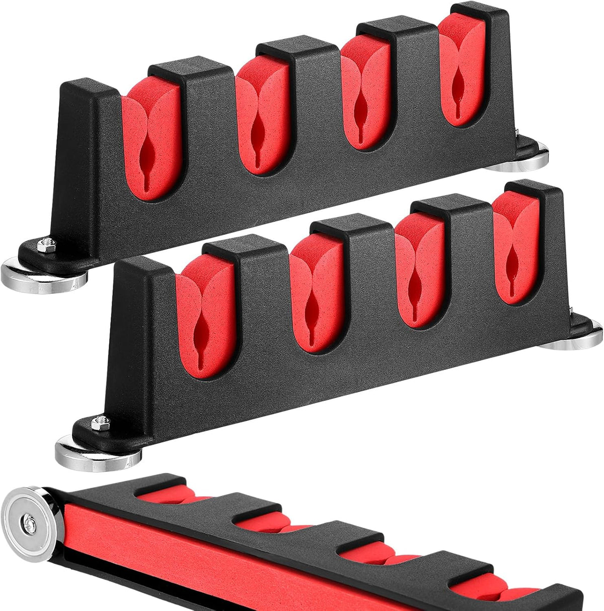 Seenelling 2 Pcs Magnetic Fishing Rod Holder for Car Fishing Pole Rack Vertical Rod Storage Holders for Truck Bed Boat Wall Garage Door