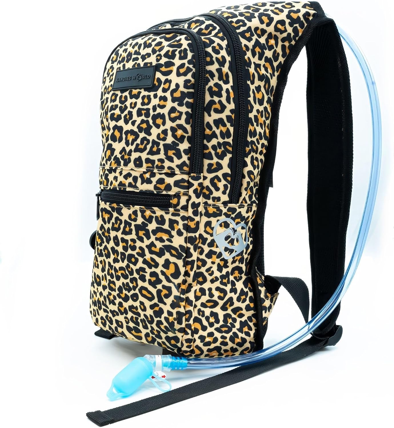 Kandies World Reflective Festival Hydration Pack - 2L Hydropack for Raves, Hiking, Biking, Running, and More (with Anti-Theft Pocket)