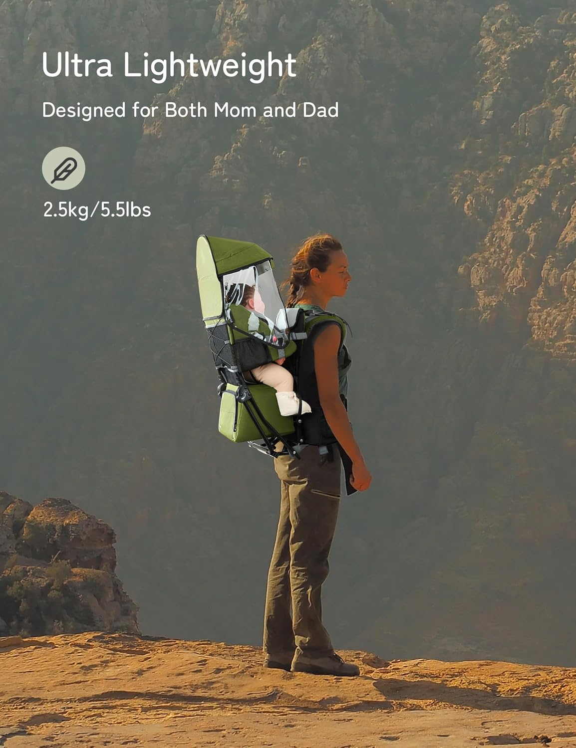besrey Toddler Hiking Backpack Carrier-Adjustable Padded Shoulder Straps | Baby Backpack Carrier with Large Storage Space, Sunshade and Raincover, Safety 3-Height Seat, Comfortable and Lightweight