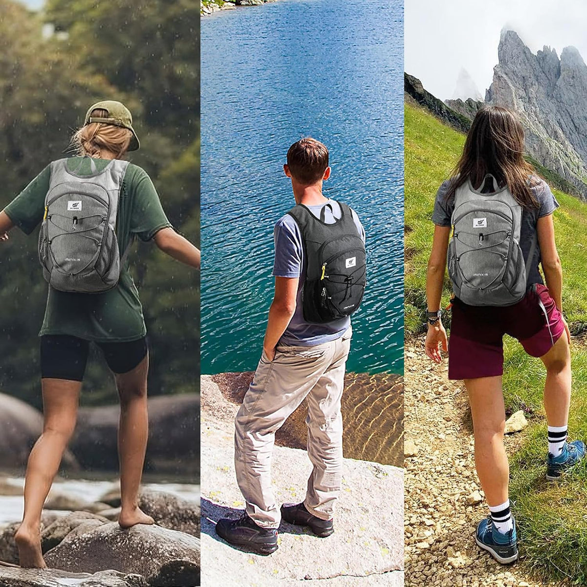 SKYSPER 15L/20L Foldable Hiking Backpack Lightweight Packable Travel Daypack with Chest Strap Small Folding Pack for Walking