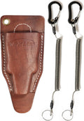 Fishing Pliers Holster with Retractable Lanyard, Universal Fit for Most Sea Fishing & Wild River Lure Tongs Leather Accessories