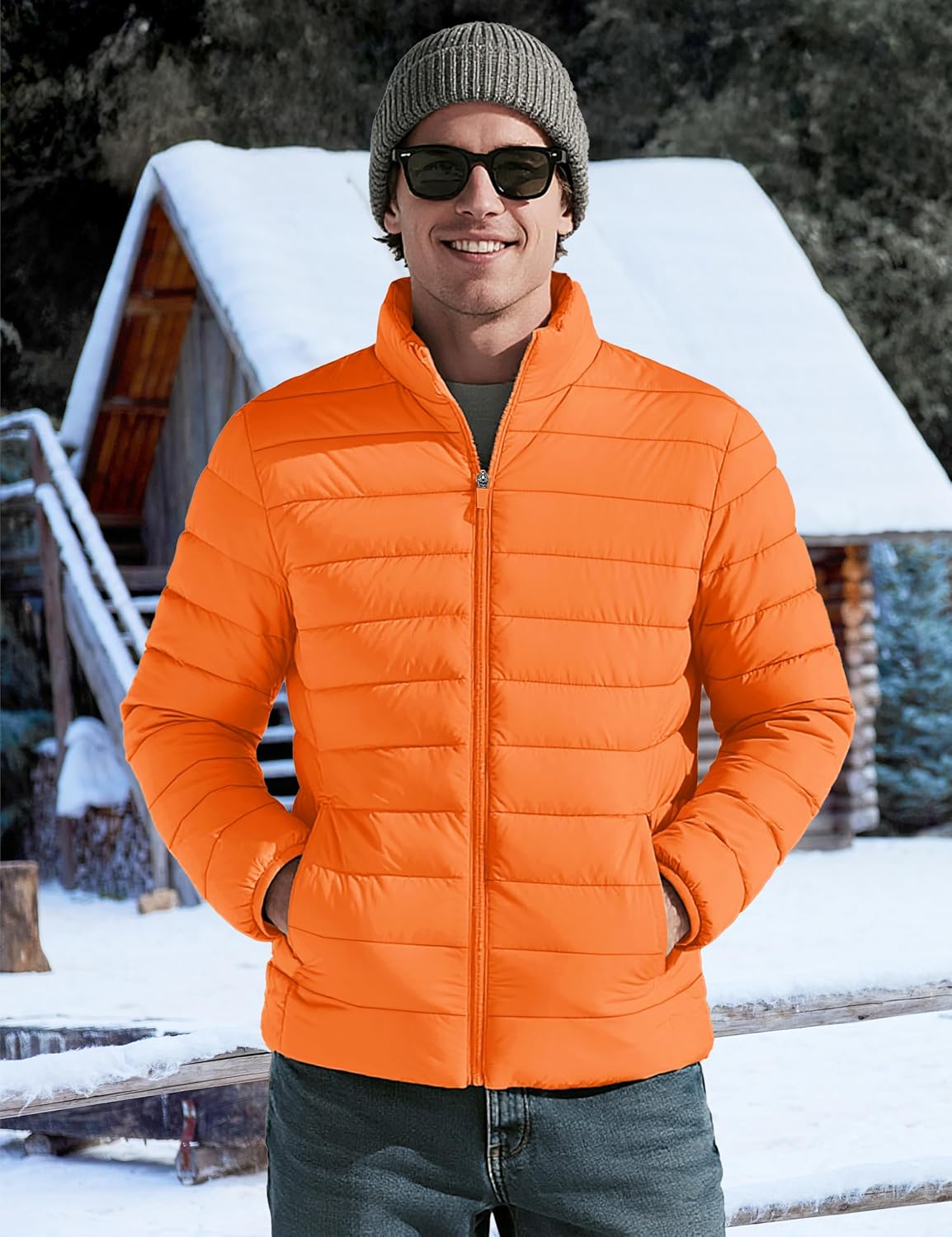 TACVASEN Men's Lightweight Puffer Jacket Quilted Insulated Winter Coat